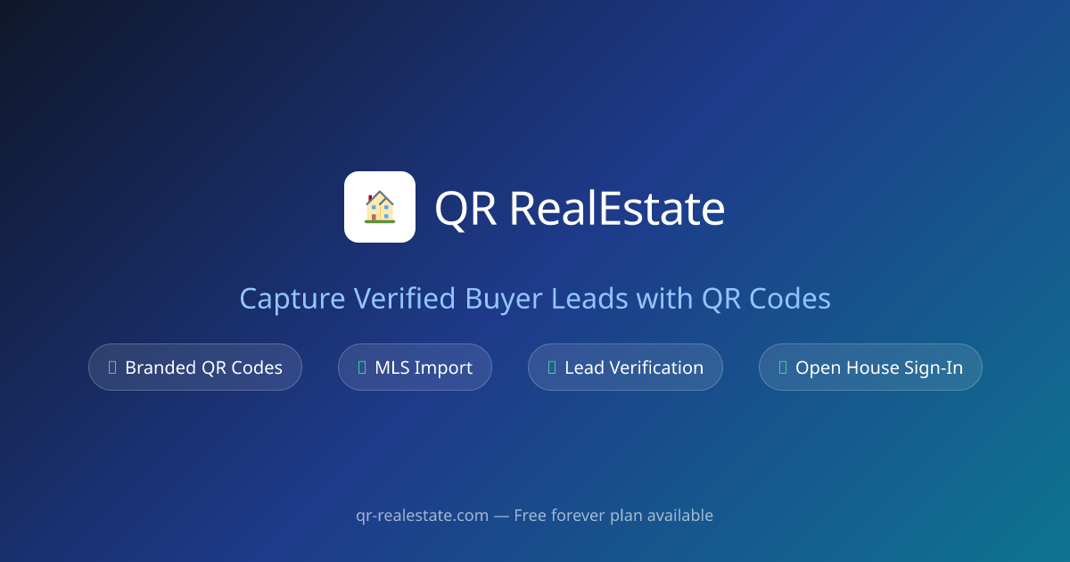 QR RealEstate — Real Estate QR Code Generator & Open House Lead Capture